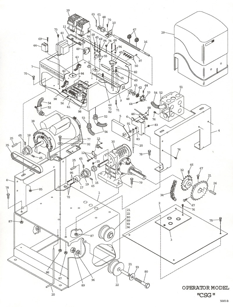 PowerMaster CSG Gate Opener Parts CSG Operator Replacement ... ford 2810 wiring diagram 